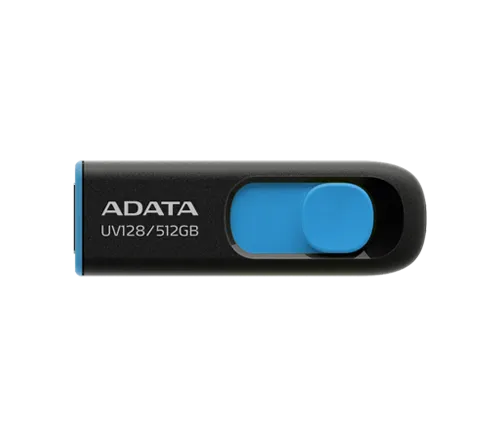 זכרון נייד ADATA UV128 USB 3.2 Gen1 - בנפח 512GB עם מנגנון סליידר