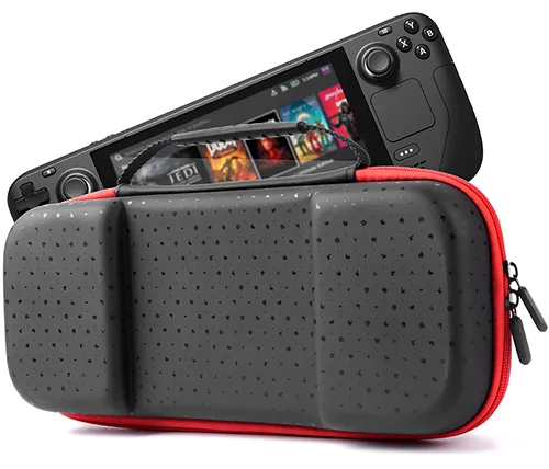 נרתיק בצבע שחור ואדום Ivory Gaming CV1 ל- Steam Deck