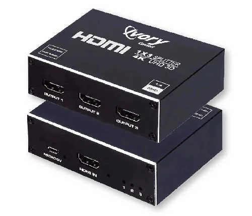 מפצל Ivory Connect  ל-3 כניסות HDMI תומך 4K/30Hz בתקן 1.4