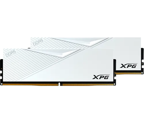 זכרון למחשב XPG LANCER DDR5 6000MHz 2x16GB AX5U6000C3016G-DCLAWH בצבע לבן