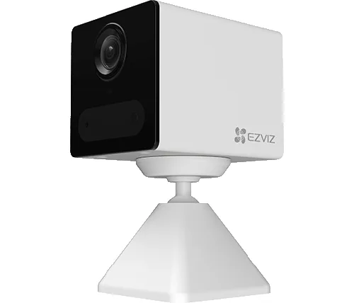 מצלמת אבטחה חכמה עם סוללה Ezviz CB2 Wi-Fi בצבע לבן