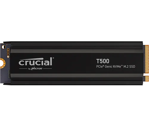 כונן Crucial T500 2TB PCIe Gen4 NVMe M.2 2280 SSD דגם CT2000T500SSD5 כולל גוף קירור