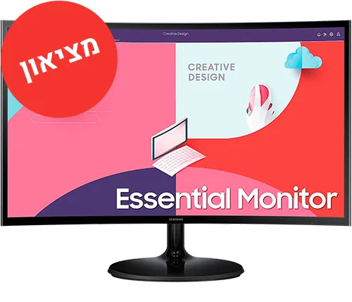 מציאון - מסך מחשב קעור מוחדש "23.5 Samsung LED VA S24C360EAM