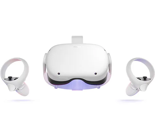 משקפי מציאות מדומה אוקולוס VR וזוג בקרים Oculus Meta Quest 2 128GB