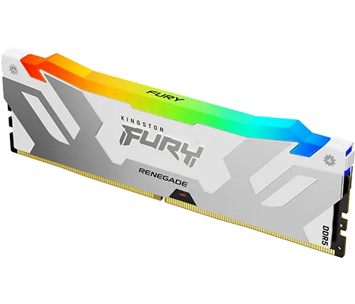 זכרון למחשב Kingston Fury Renegade RGB DDR5 8000MHz 16GB KF580C38RWA-16 SDRAM לבן