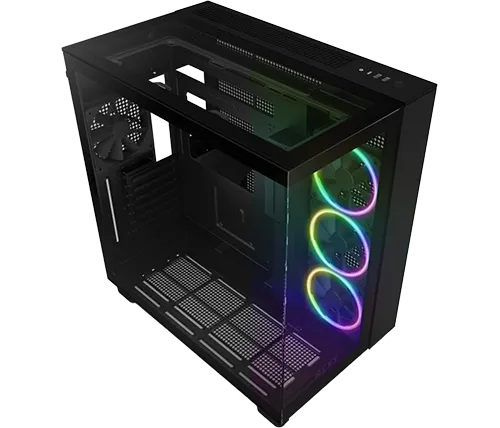 מארז מחשב NZXT H9 Elite בצבע שחור כולל חלון זכוכית קדמי עליון וצדדי Tempered Glass