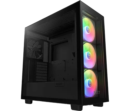 מארז מחשב NZXT H7 Elite בצבע שחור כולל חלון צד Tempered Glass