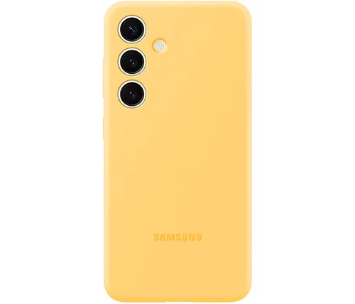 כיסוי סיליקון מקורי עבור Samsung Galaxy S24 בצבע צהוב