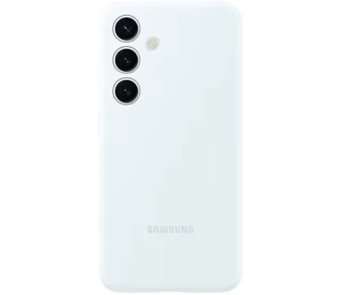 כיסוי סיליקון מקורי ל Samsung Galaxy S24 בצבע לבן