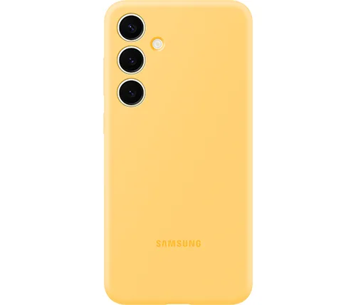 כיסוי סיליקון מקורי ל Samsung Galaxy S24 Plus בצבע צהוב