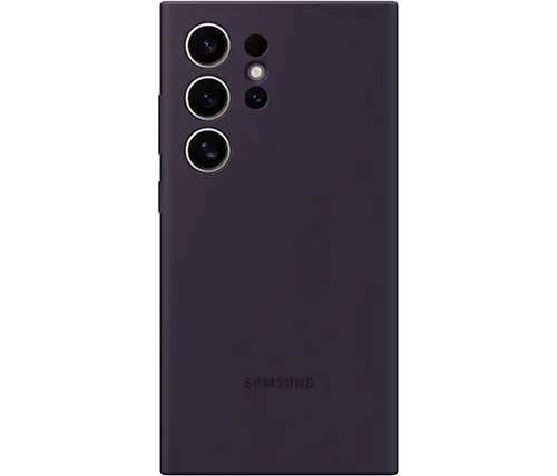 כיסוי סיליקון מקורי ל Samsung Galaxy S24 Ultra בצבע סגול כהה