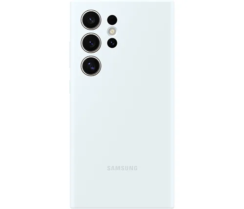 כיסוי סיליקון מקורי ל Samsung Galaxy S24 Ultra בצבע לבן