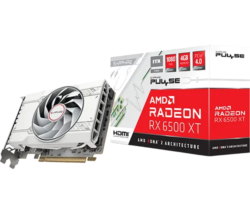 כרטיס מסך Sapphire PULSE AMD Radeon RX 6500 XT ITX PURE 4GB GDDR6