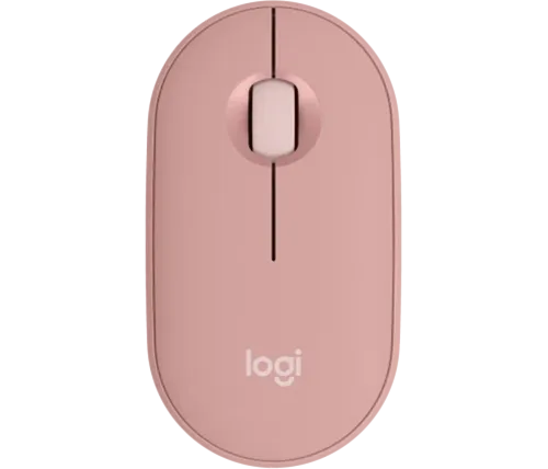 עכבר אלחוטי Logitech Pebble Wireless Mouse M350S בצבע ורוד