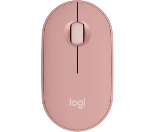 עכבר לוג'יטק אלחוטי 2.4Ghz - צבע ורוד - Logitech Pebble Mouse 2 M350S Wireless