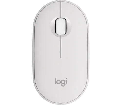 עכבר אלחוטי Logitech Pebble Wireless Mouse M350S בצבע לבן