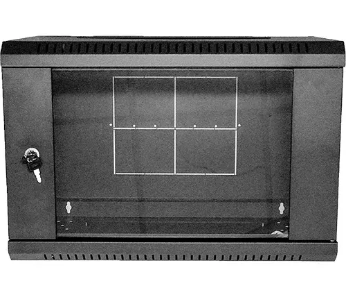 ארון תקשורת מתכתי 4U בגודל 200*550 ס"מ בצבע שחור