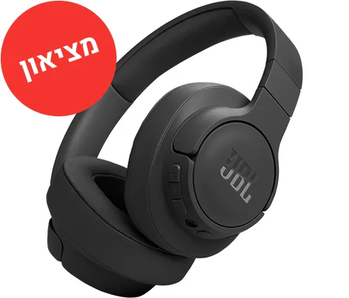 מציאון – אוזניות קשת אלחוטיות מוחדשות JBL Tune 770NC Bluetooth בצבע שחור