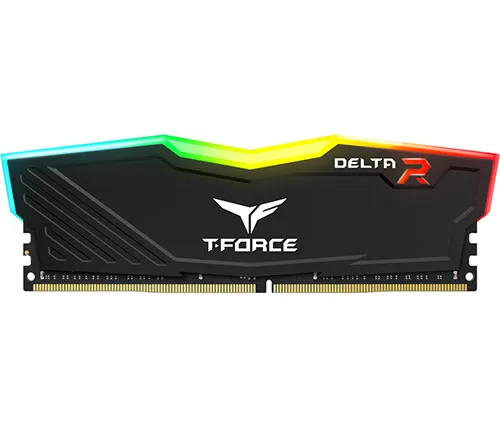 זכרון למחשב Team Group T-FORCE DELTA DDR4 3600MHz 8GB TF3D48G3600HC18J01 בצבע שחור