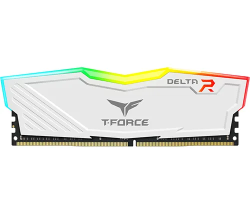 זכרון למחשב Team Group T-FORCE DELTA DDR4 3200MHz 8GB TF4D48G3200HC16F01 בצבע לבן