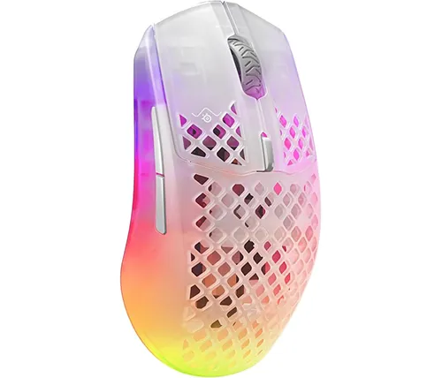 עכבר גיימינג אלחוטי SteelSeries Aerox 3 Wireless Ghost Edition כולל תאורת לד