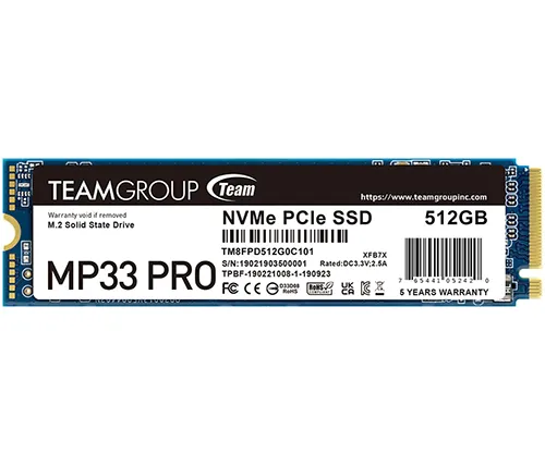 כונן Team Group MP33 PRO M.2 PCIe 512GB SSD