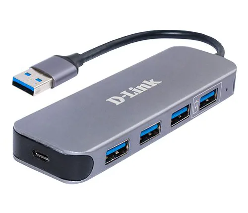 מפצל 4 יציאות USB3.0 כולל ספק D-Link DUB-1340 