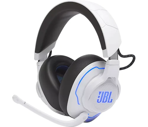 אוזניות גיימינג אלחוטיות JBL Quantum 910P Console Wireless בצבע לבן 