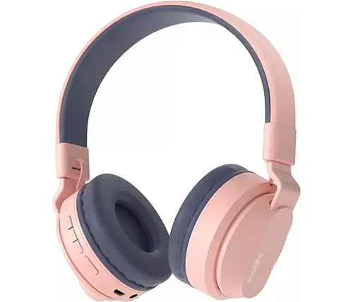 אוזניות אלחוטיות לילדים כולל Fingertime Bobo1 Wireless Bluetooth MP3 בצבע ורוד