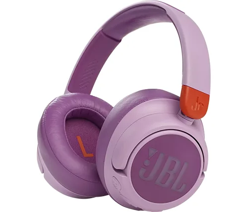 אוזניות קשת אלחוטיות לילדים JBL JR 460NC בצבע ורוד וסגול