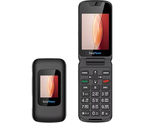 טלפון סלולרי למבוגרים צדפה עם מקשים EasyPhone NP-50 בצבע שחור