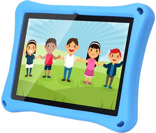 טאבלט מותאם לילדים EasyTAB 128GB KIDS עם מסך 10.1 אינץ' עם כיסוי קשיח בצבע כחול