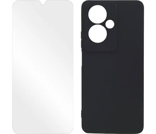 כיסוי אחורי ומגן מסך לסמארטפון OnePlus Nord N30 SE בצבע שחור