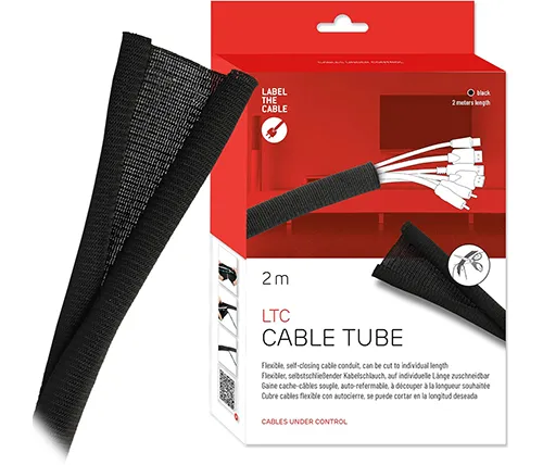 מאגד כבלים Lable The Cable בקוטר משתנה בצבע שחור - 2 מטר