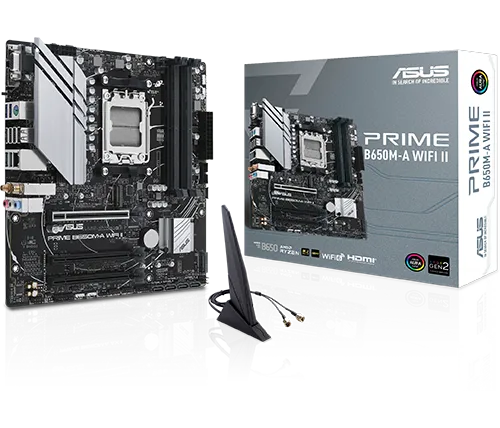לוח אם Asus Prime B650M-A WIFI II DDR5 mATX AMD