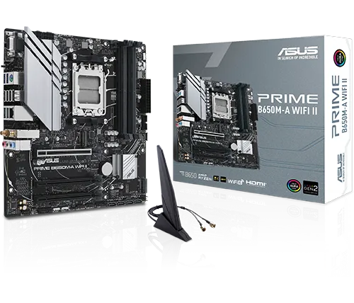 לוח אם ASUS Prime B650M-A WIFI II DDR5 mATX AMD