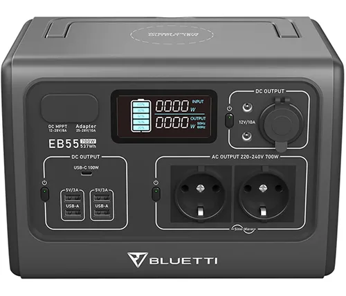 תחנת כוח ניידת BLUETTI PowerOak EB55 700W 537Wh – משלוח חינם