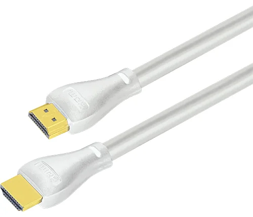 כבל מסך HDMI ל- HDMI תומך 4K באורך כ- 5 מטר Ivory Connect בצבע לבן