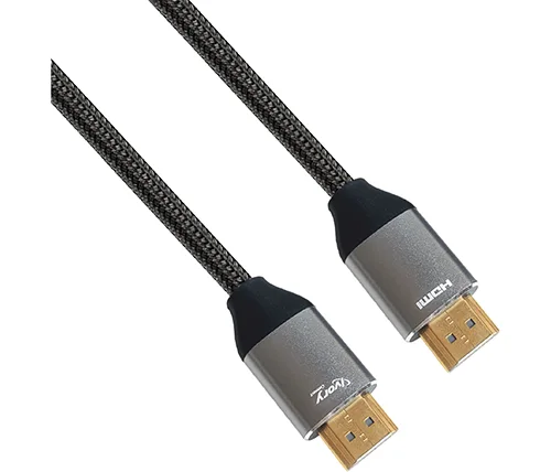 כבל מסוכך עם מעטפת אלומיניום פנימית Ivory Connect מ- HDMI ל- HDMI תומך 8K באורך כ- 1 מטר High End
