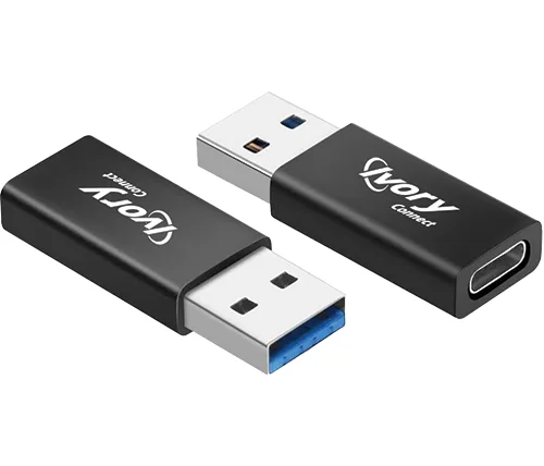 מתאם USB-A זכר ל USB-C נקבה Ivory Connect