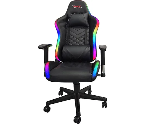 כיסא גיימינג Ivory Gaming GC3  דמוי עור שחור עם תאורת RGB ורמקולים סטראופונים