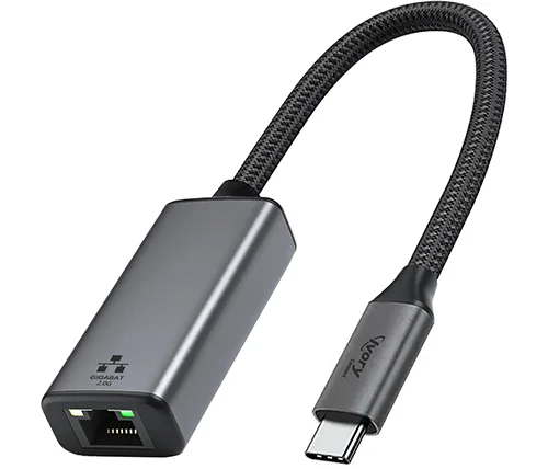 מתאם רשת USB-C ל-RJ45 רשת Ivory Connect תומך במהירות עד 2.5Gbps 