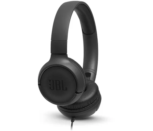 אוזניות קשת חוטיות עם מיקרופון JBL Tune 500 בצבע שחור
