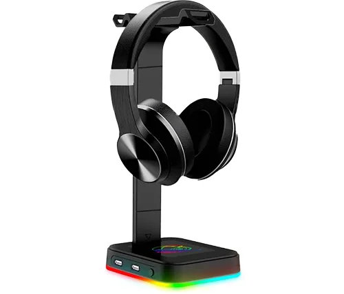 מעמד לאוזניות Ivory Gaming Headset Stand ST2 RGB כולל תצוגה צבעונית 
