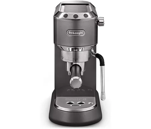 מכונת אספרסו ידנית עם מקציף חלב Delonghi EC885.GY בצבע אפור כסוף
