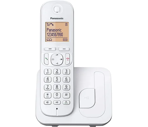 טלפון אלחוטי  Panasonic KX-TGC210 בצבע לבן