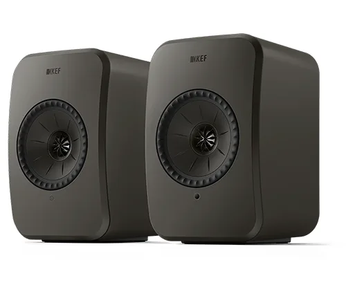 רמקולים מוגברים HiFi אלחוטיים KEF LSX II LT בצבע אפור גרפיט