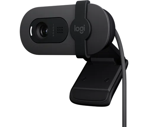 מצלמת רשת Logitech BRIO 100 Full HD 1080p בצבע שחור