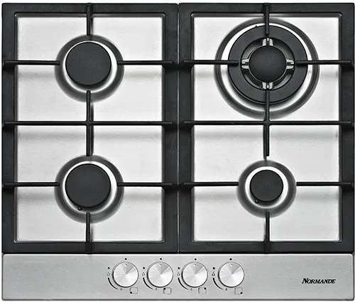 כיריים גז 4 להבות 60 ס"מ Normande ND-630 בגימור נירוסטה – משלוח חינם