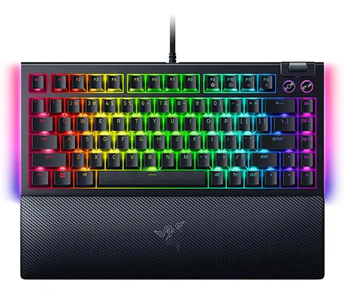 מקלדת גיימינג מכנית רייזר Razer BlackWidow V4 75% Tactile Quiet Switch כולל תאורת לד